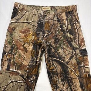 Russell Outdoors Explorer Midweight Camo Cargo Pants Mens XL Realtree Camo Y2K